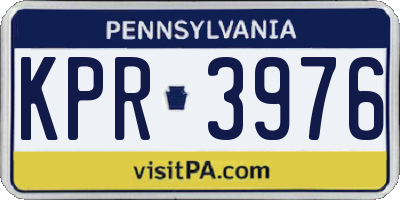 PA license plate KPR3976