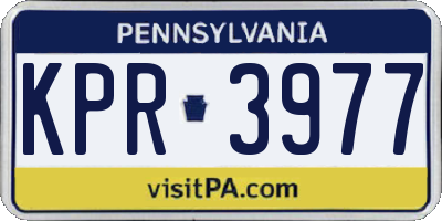 PA license plate KPR3977