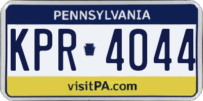 PA license plate KPR4044