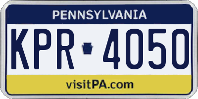 PA license plate KPR4050