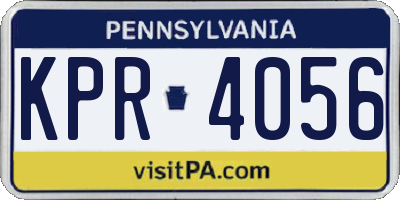 PA license plate KPR4056
