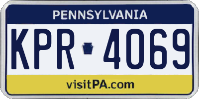 PA license plate KPR4069
