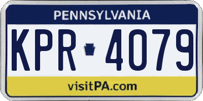 PA license plate KPR4079