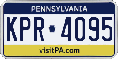 PA license plate KPR4095