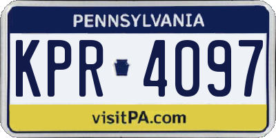 PA license plate KPR4097