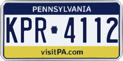 PA license plate KPR4112