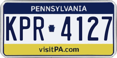 PA license plate KPR4127