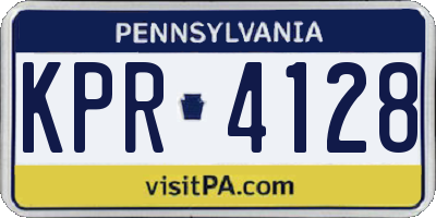 PA license plate KPR4128