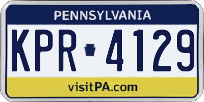 PA license plate KPR4129