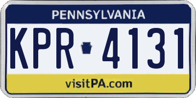 PA license plate KPR4131