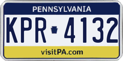 PA license plate KPR4132
