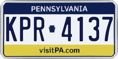 PA license plate KPR4137