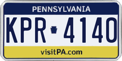 PA license plate KPR4140