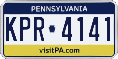 PA license plate KPR4141
