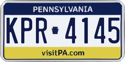 PA license plate KPR4145