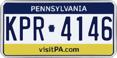 PA license plate KPR4146