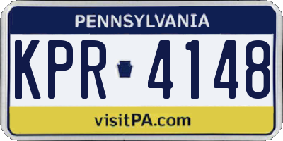 PA license plate KPR4148