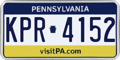 PA license plate KPR4152