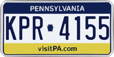 PA license plate KPR4155