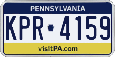 PA license plate KPR4159