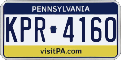 PA license plate KPR4160