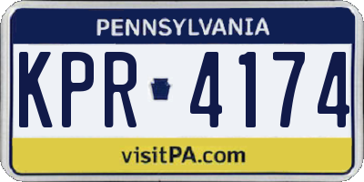 PA license plate KPR4174