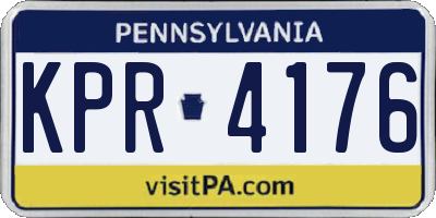 PA license plate KPR4176