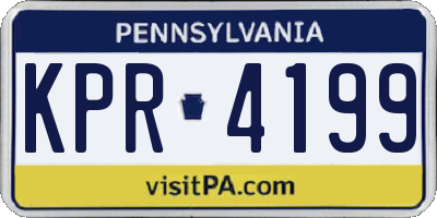 PA license plate KPR4199