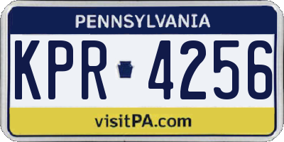 PA license plate KPR4256