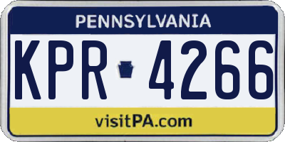 PA license plate KPR4266