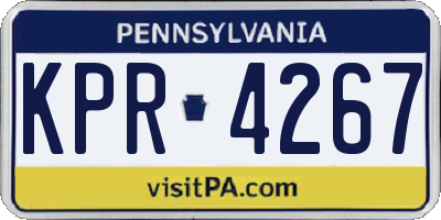 PA license plate KPR4267