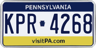 PA license plate KPR4268