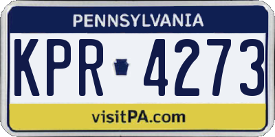 PA license plate KPR4273