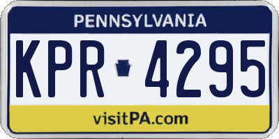 PA license plate KPR4295