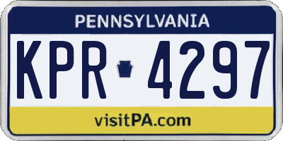 PA license plate KPR4297