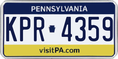 PA license plate KPR4359