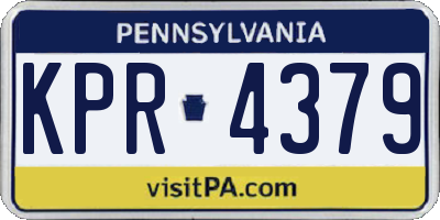 PA license plate KPR4379