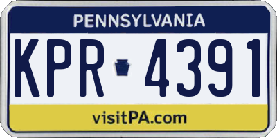 PA license plate KPR4391