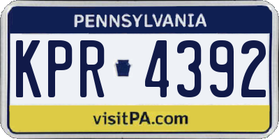 PA license plate KPR4392