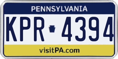 PA license plate KPR4394
