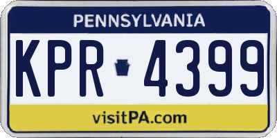 PA license plate KPR4399