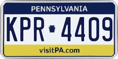 PA license plate KPR4409