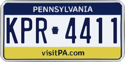 PA license plate KPR4411
