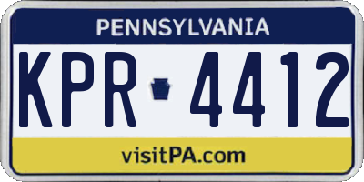 PA license plate KPR4412