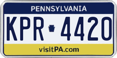 PA license plate KPR4420