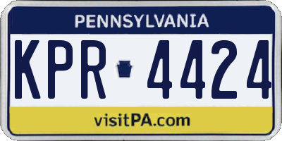 PA license plate KPR4424