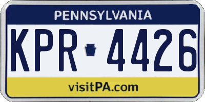 PA license plate KPR4426