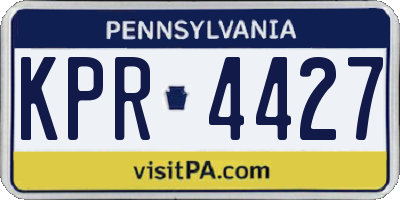 PA license plate KPR4427