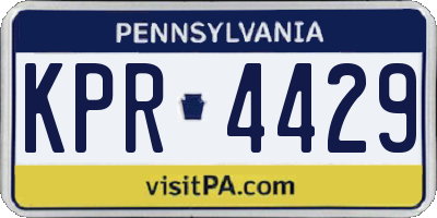 PA license plate KPR4429