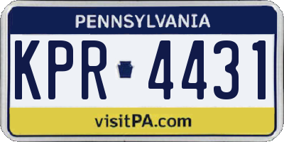 PA license plate KPR4431